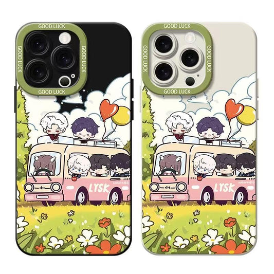 Love Deepspace Phone Case - Compatible with iPhone 16/15/14/13/12/11 Series - Full Cast Cartoon Anime Style Featuring Sylus Zayne Xavier Rafayel Caleb Protective Cover