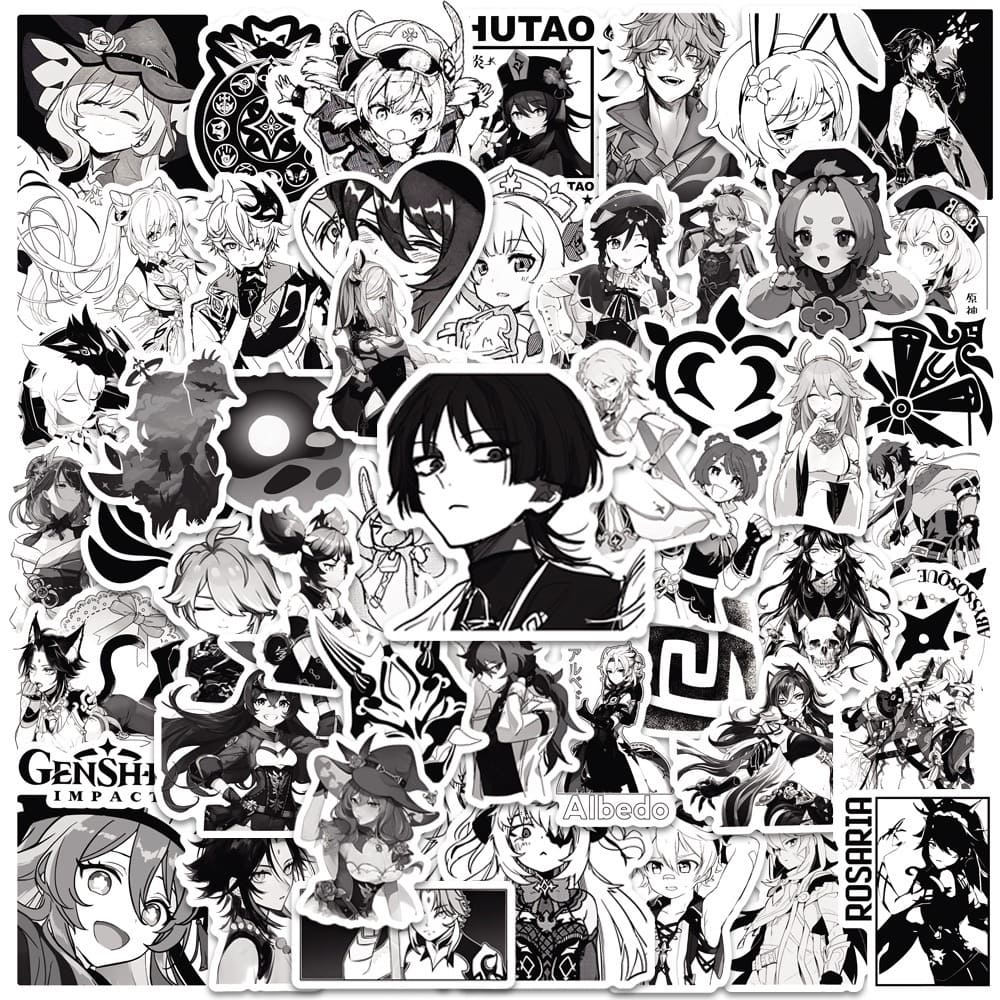 200 Pcs Genshin Impact Stickers - Waterproof DIY Decals for Laptop, Fridge, Wall Decor - Anime Fan Gift -Zllada