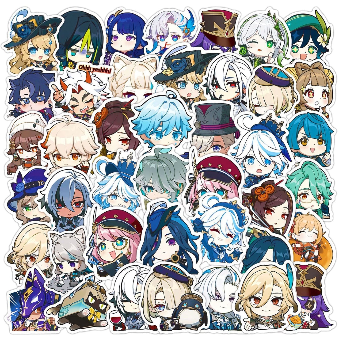 200 Pcs Genshin Impact Stickers - Waterproof DIY Decals for Laptop, Fridge, Wall Decor - Anime Fan Gift -Zllada