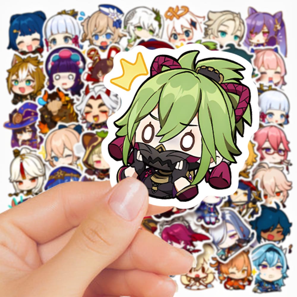 200 Pcs Genshin Impact Stickers - Waterproof DIY Decals for Laptop, Fridge, Wall Decor - Anime Fan Gift -Zllada
