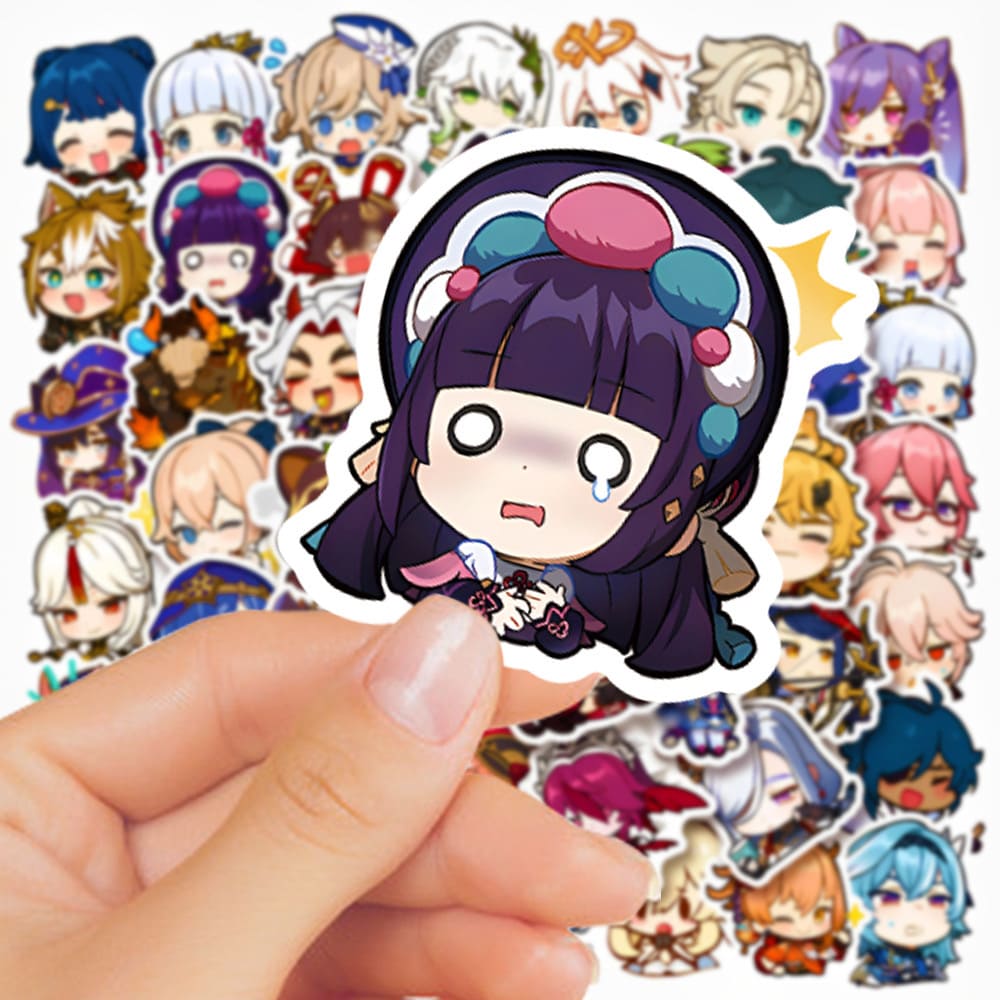 200 Pcs Genshin Impact Stickers - Waterproof DIY Decals for Laptop, Fridge, Wall Decor - Anime Fan Gift -Zllada
