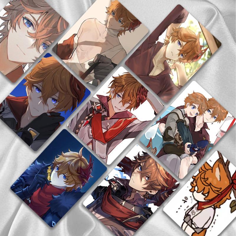 Zllada Genshin Impact Holografisches Kartenset – 50 Sammelkarten im Anime-Stil für Fans und Gamer – Merchandise zum Thema Spiele – Zllada