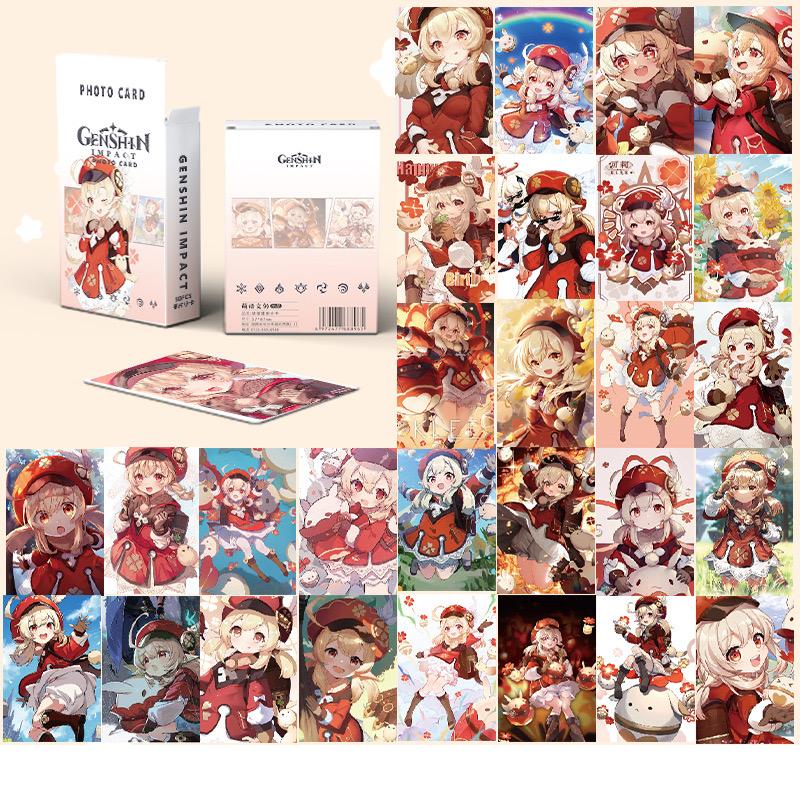 Genshin Impact Holographic Card Set - 50 Anime-Style Collectible Cards for Fans and Gamers - Game-Themed Merchandise - Zllada