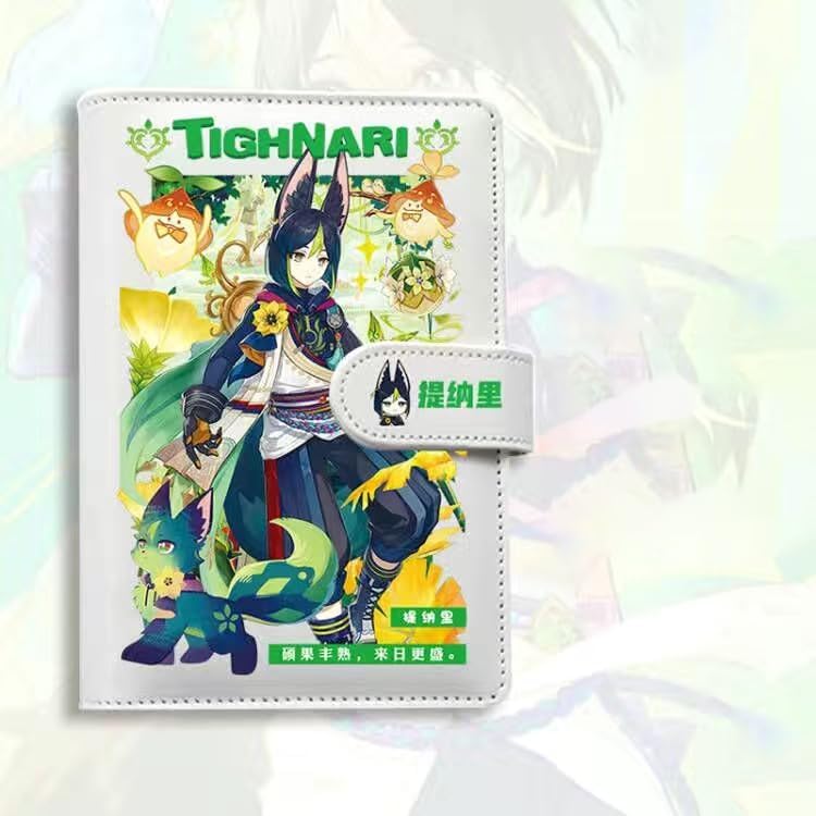 Tighnari Genshin Impact Journal Planner - Anime Merch Game Figure - Stainless Steel Binder PU Leather 160 Pages with Magnetic Closure - Gift for Birthday Anniversary - Zllada