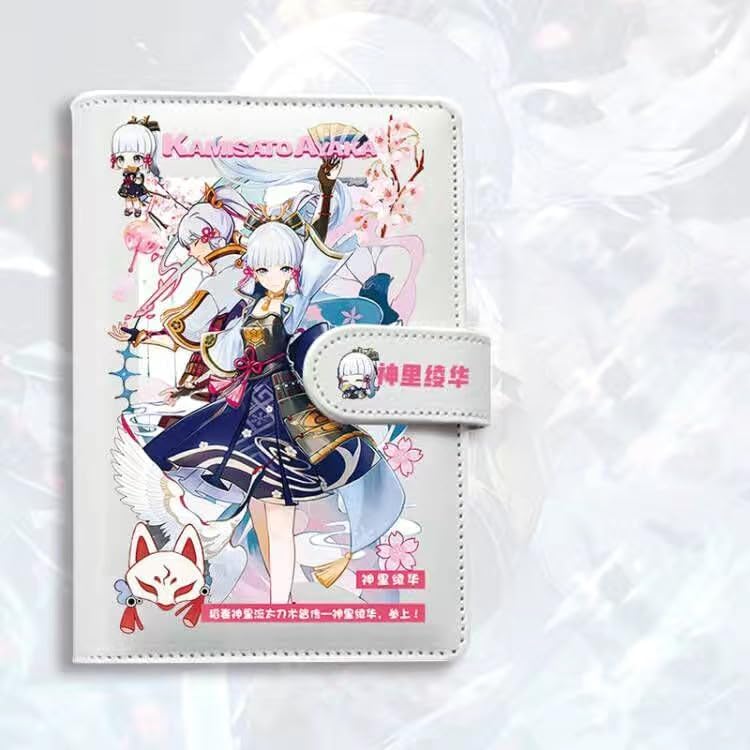 Ayaka Genshin Impact Journal Planner - Anime Merch Game Figure - Stainless Steel Binder PU Leather 160 Pages with Magnetic Closure - Gift for Birthday Anniversary - Zllada