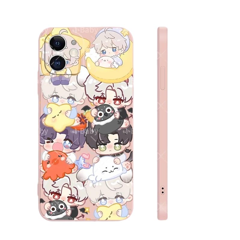 Love Deepspace Phone Cases -Compatible with iPhone 16/15/14/13/12/11 Series— Full Cast Cartoon Anime Style Featuring Sylus,Zayne, Xavier, Rafayel & Caleb Protective Cover - Zouven