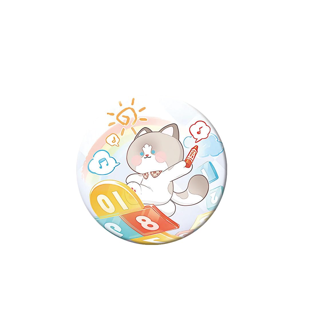 Cat Card Love Deepspace Badge Pin Set - 9 Pcs 58mm with 5 Character Cute Cartoon Style - Zayne, Xavier, Rafayel, Sylus,Caleb - Brooch Pendant for Ita Bag Decoration by Zouven