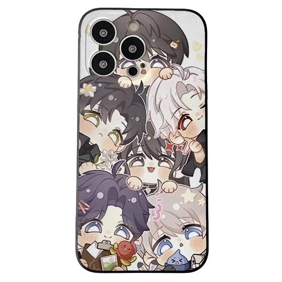 Love Deepspace Phone Cases -Compatible with iPhone 16/15/14/13/12/11 Series— Full Cast Cartoon Anime Style Featuring Sylus,Zayne, Xavier, Rafayel & Caleb Protective Cover - Zouven