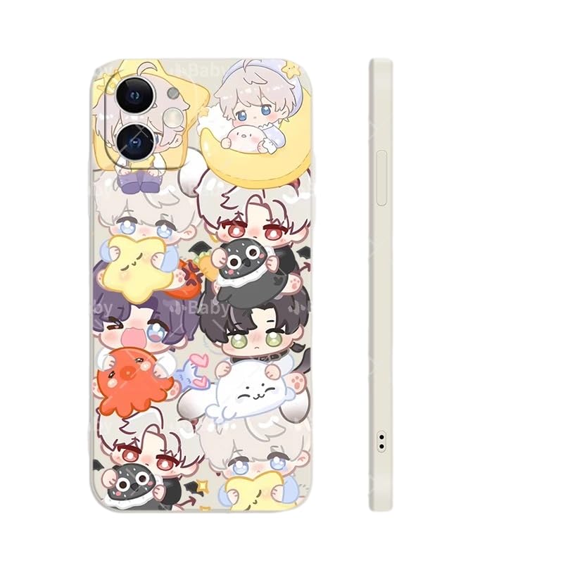 Love Deepspace Phone Cases -Compatible with iPhone 16/15/14/13/12/11 Series— Full Cast Cartoon Anime Style Featuring Sylus,Zayne, Xavier, Rafayel & Caleb Protective Cover - Zouven