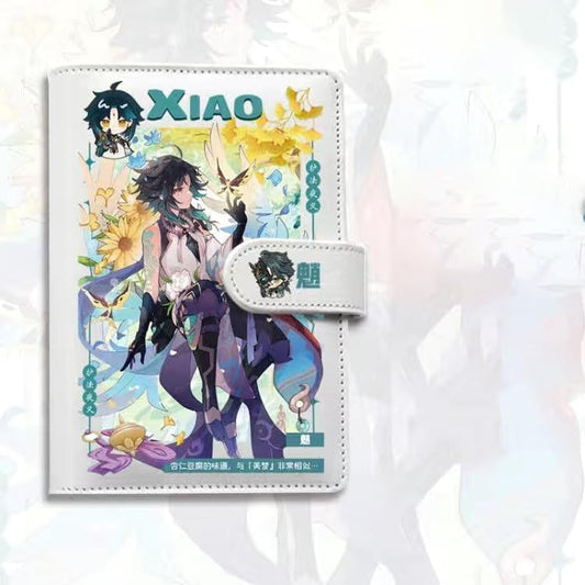 Xiao Genshin Impact Journal Planner - Anime Merch Game Figure - Stainless Steel Binder PU Leather 160 Pages with Magnetic Closure - Gift for Birthday Anniversary - Zllada
