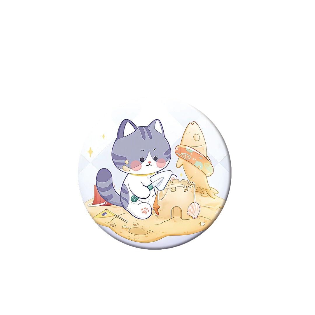 Cat Card Love Deepspace Badge Pin Set - 9 Pcs 58mm with 5 Character Cute Cartoon Style - Zayne, Xavier, Rafayel, Sylus,Caleb - Brooch Pendant for Ita Bag Decoration by Zouven
