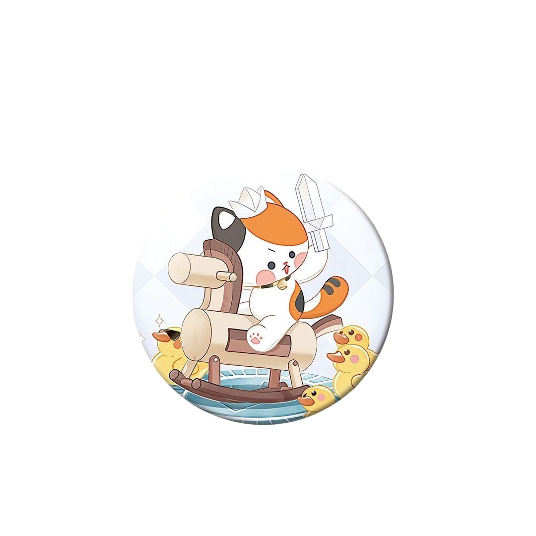 Cat Card Love Deepspace Badge Pin Set - 9 Pcs 58mm with 5 Character Cute Cartoon Style - Zayne, Xavier, Rafayel, Sylus,Caleb - Brooch Pendant for Ita Bag Decoration by Zouven