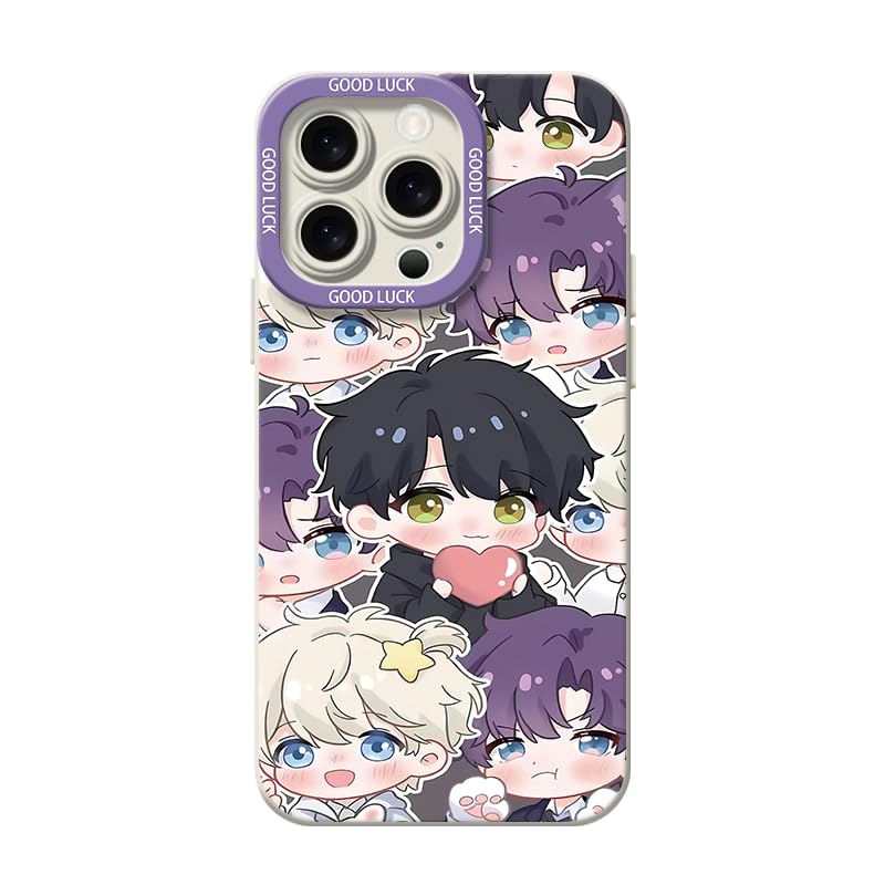 Love Deepspace Phone Cases -Compatible with iPhone 16/15/14/13/12/11 Series— Full Cast Cartoon Anime Style Featuring Sylus,Zayne, Xavier, Rafayel & Caleb Protective Cover - Zouven