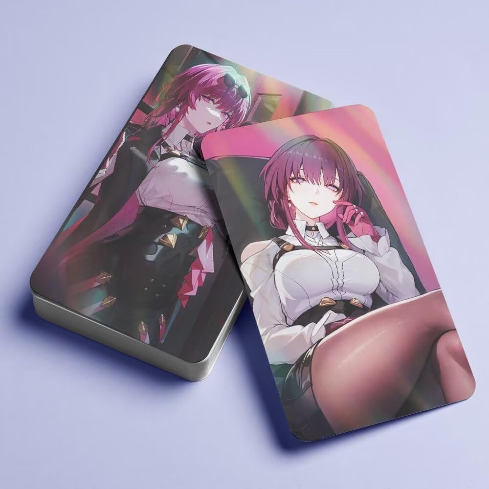 Zllada Honkai Star Rail Holographic Card Set - 55-Piece Holographic Trading Collector Set with Scratch-Resistant Sleeves for Fans and Gamers