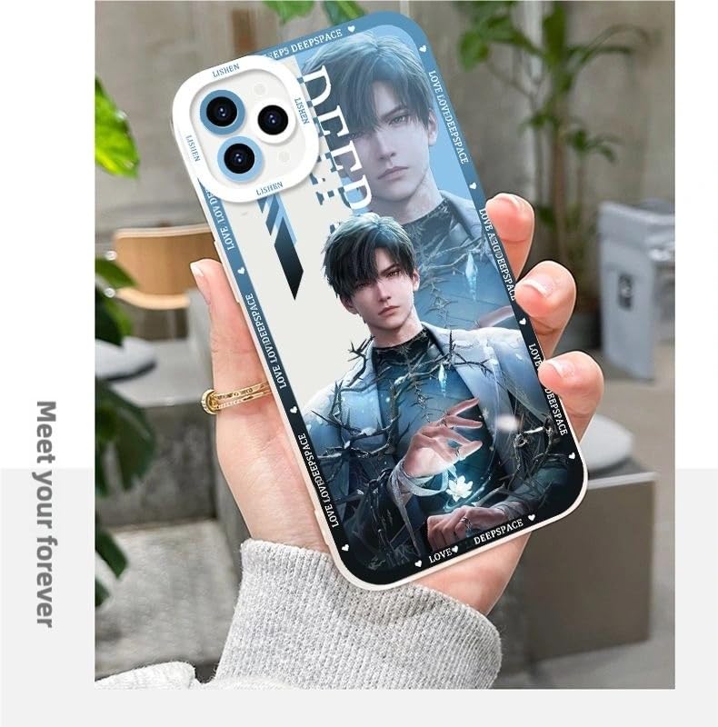 Love Deepspace Phone Case - Compatible with iPhone 16/15/14/13/12/11 Series – Zayne, Xavier, Rafayel & Sylus Cartoon Anime Clear Silicone Protective Cover Fan-Made Designs–Zouven
