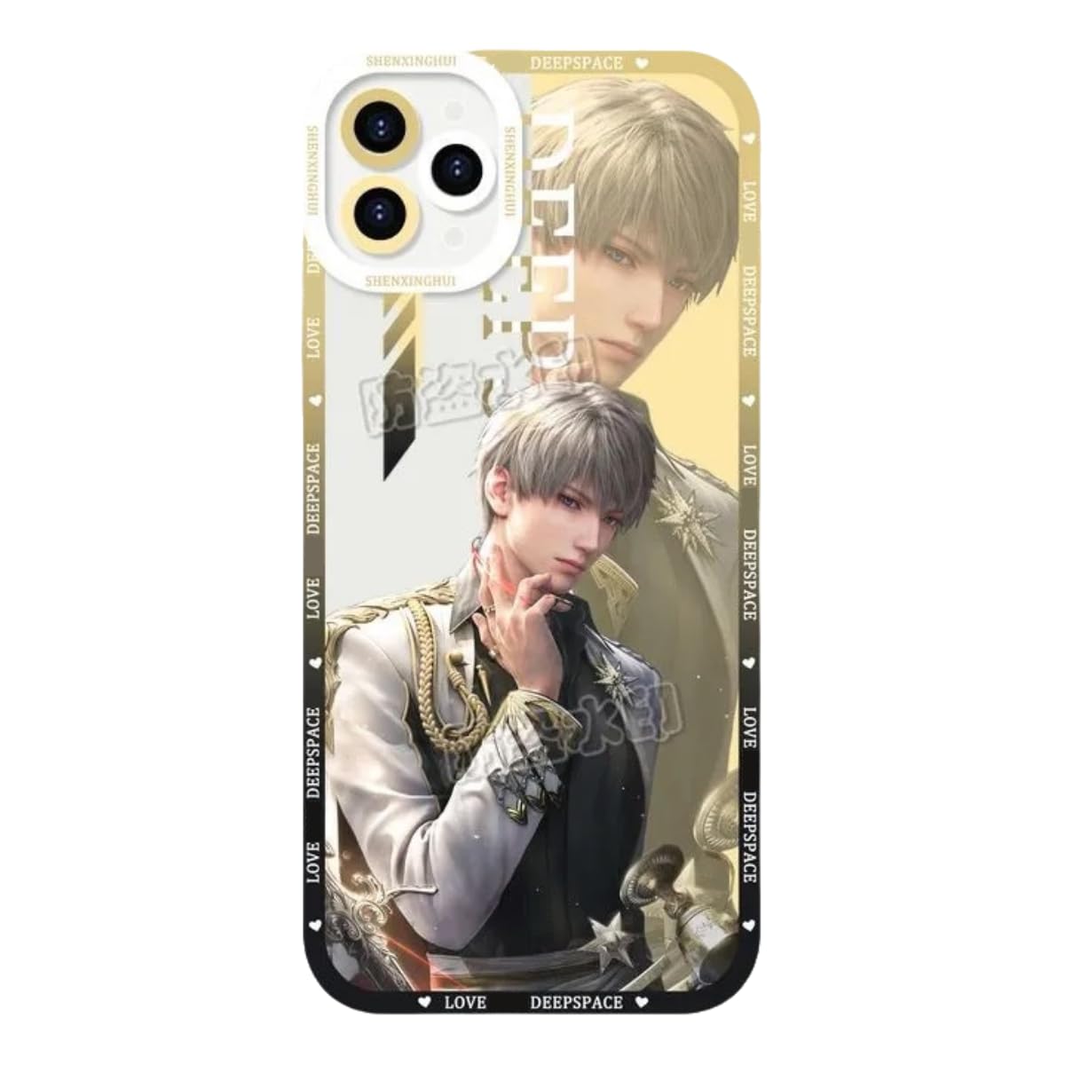 Love Deepspace Phone Case - Compatible with iPhone 16/15/14/13/12/11 Series – Zayne, Xavier, Rafayel & Sylus Cartoon Anime Clear Silicone Protective Cover Fan-Made Designs–Zouven