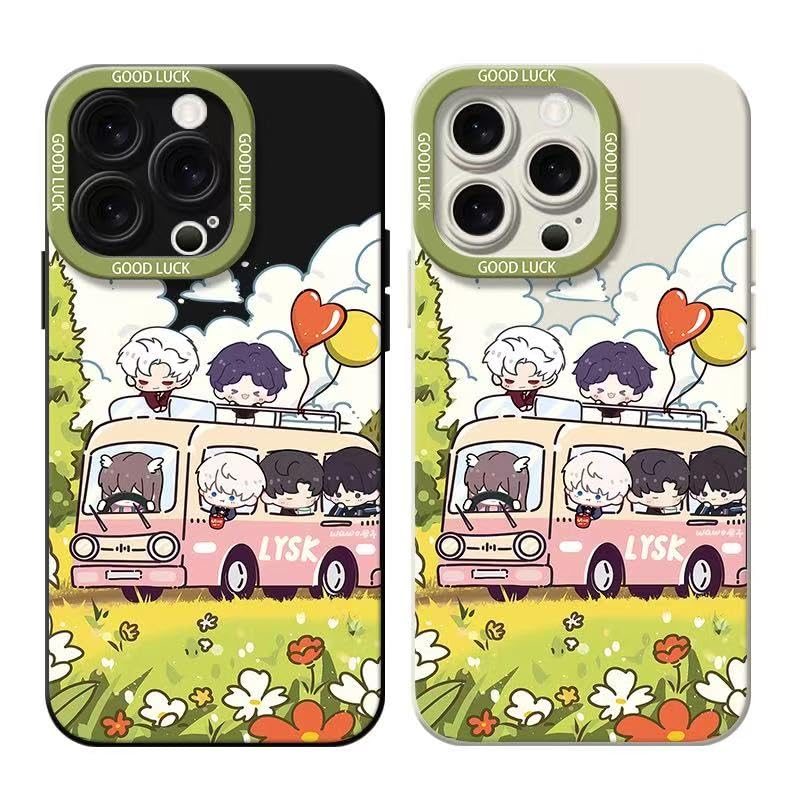 Love Deepspace Phone Cases -Compatible with iPhone 16/15/14/13/12/11 Series— Full Cast Cartoon Anime Style Featuring Sylus,Zayne, Xavier, Rafayel & Caleb Protective Cover - Zouven