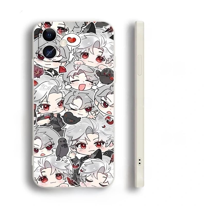 Love Deepspace Phone Case - Compatible with iPhone 16/15/14/13/12/11 Series – Zayne, Xavier, Rafayel & Sylus Cartoon Anime Clear Silicone Protective Cover Fan-Made Designs– Zouven