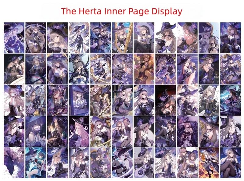Zllada Honkai Star Rail Holographic Card Set - 55-Piece Holographic Trading Collector Set with Scratch-Resistant Sleeves for Fans and Gamers