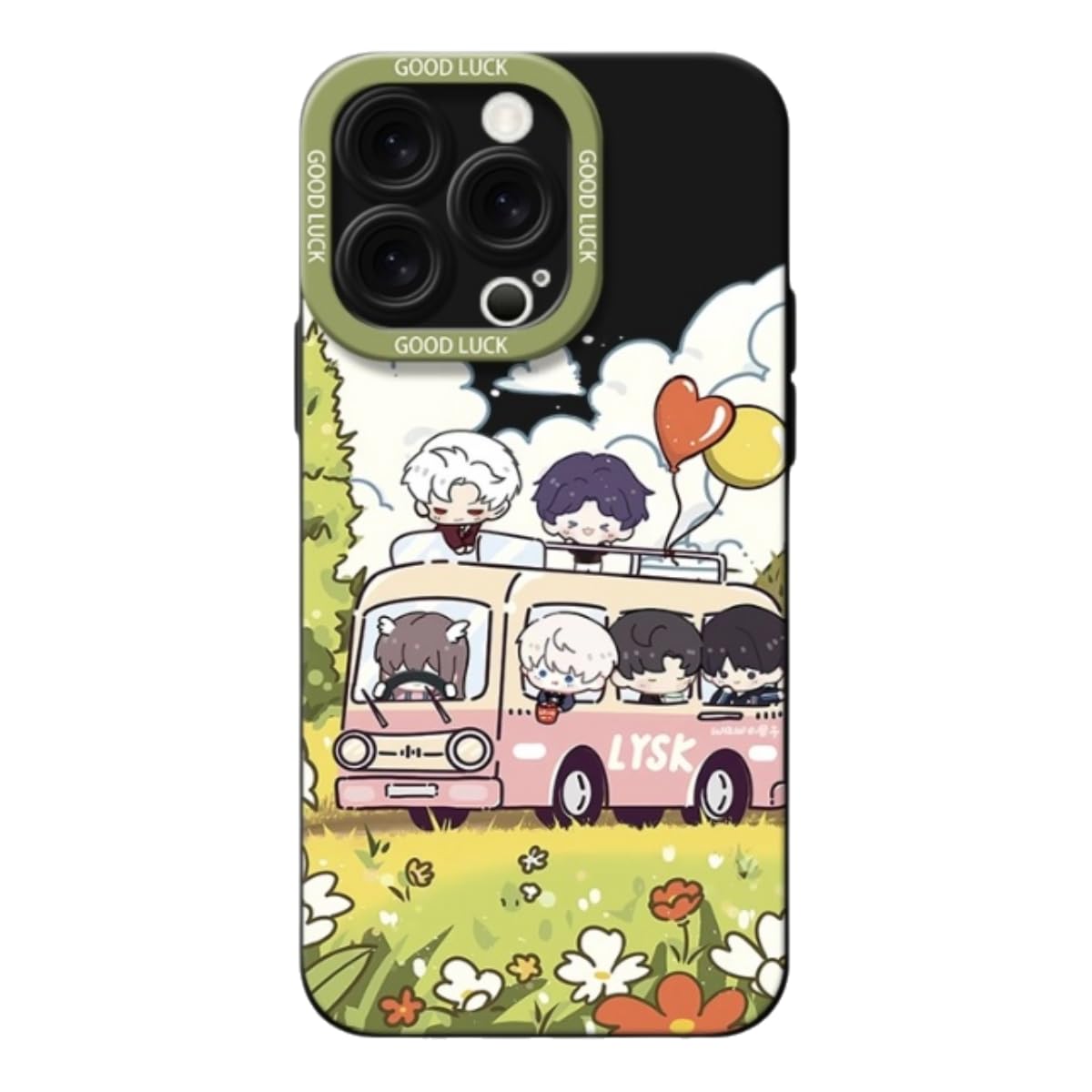 Love Deepspace Phone Cases -Compatible with iPhone 16/15/14/13/12/11 Series— Full Cast Cartoon Anime Style Featuring Sylus,Zayne, Xavier, Rafayel & Caleb Protective Cover - Zouven