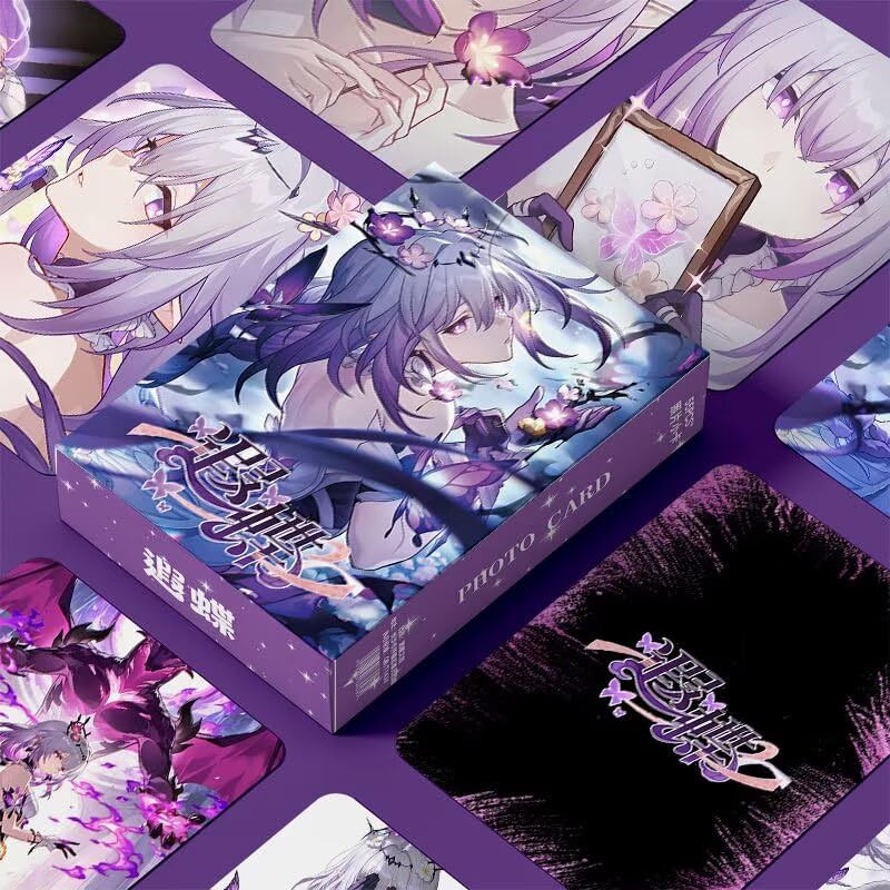 Zllada Honkai Star Rail Holographic Card Set - 55-Piece Holographic Trading Collector Set with Scratch-Resistant Sleeves for Fans and Gamers
