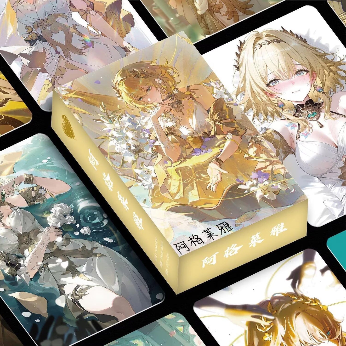 Zllada Honkai Star Rail Holographic Card Set - 55-Piece Holographic Trading Collector Set with Scratch-Resistant Sleeves for Fans and Gamers