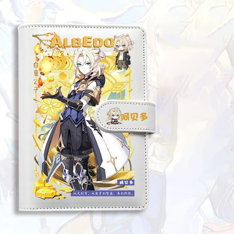 Genshin Impact Furina Journal Planner - Anime Merch Game Figure - Stainless Steel Binder PU Leather 160 Pages with Magnetic Closure - Gift for Birthday Anniversary - Zllada