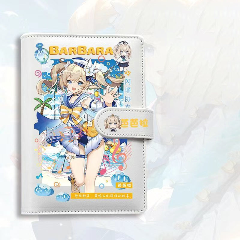 Genshin Impact Furina Journal Planner - Anime Merch Game Figure - Stainless Steel Binder PU Leather 160 Pages with Magnetic Closure - Gift for Birthday Anniversary - Zllada