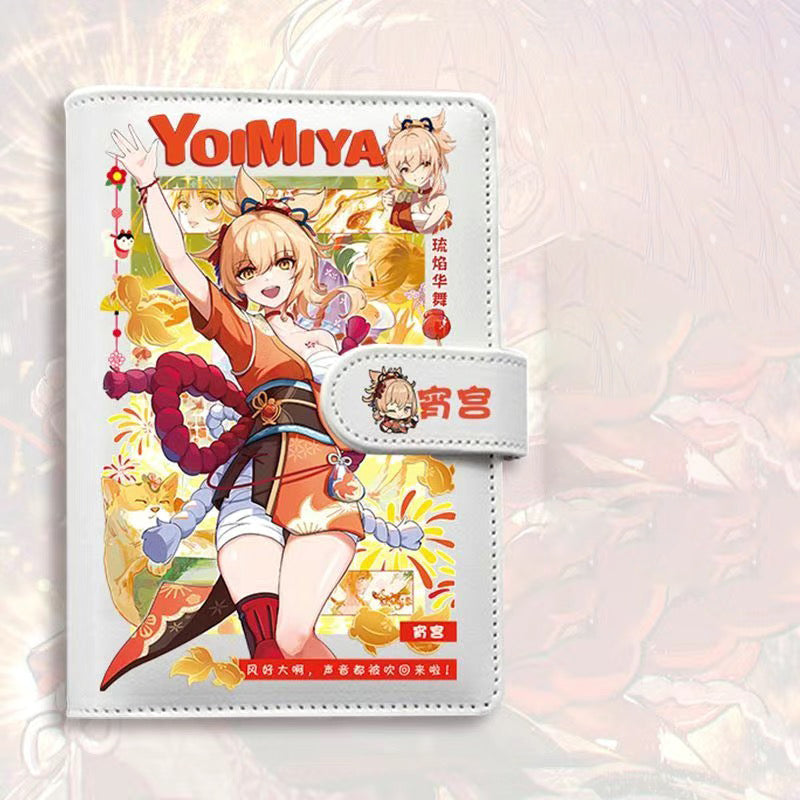 Genshin Impact Furina Journal Planner - Anime Merch Game Figure - Stainless Steel Binder PU Leather 160 Pages with Magnetic Closure - Gift for Birthday Anniversary - Zllada