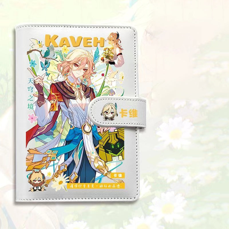 Genshin Impact Furina Journal Planner - Anime Merch Game Figure - Stainless Steel Binder PU Leather 160 Pages with Magnetic Closure - Gift for Birthday Anniversary - Zllada