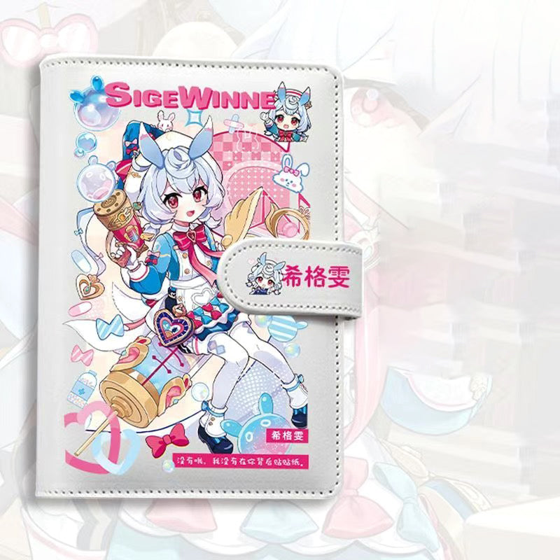 Genshin Impact Furina Journal Planner - Anime Merch Game Figure - Stainless Steel Binder PU Leather 160 Pages with Magnetic Closure - Gift for Birthday Anniversary - Zllada