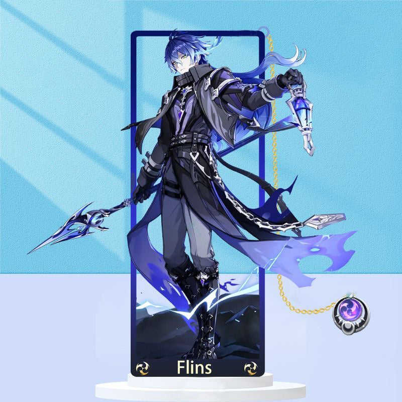 Segnalibro in metallo ambrato Genshin Impact - Merchandising di personaggi anime con scatola espositiva 3D - Regali di compleanno per fan, amici, giocatori, amanti dei libri - Zllada