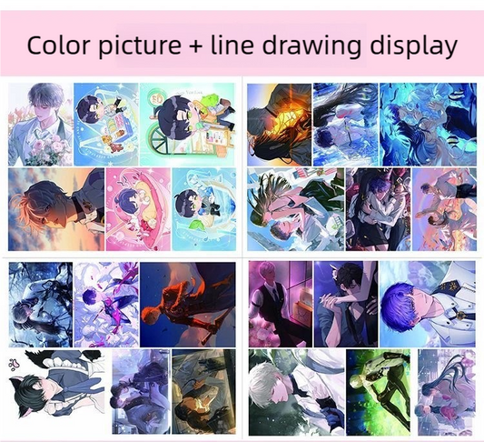 Love Deepspace A4 Coloring Books - Sylus Xavier Rafayel Zayne Caleb Hand-painted Coloring & Sketchbook