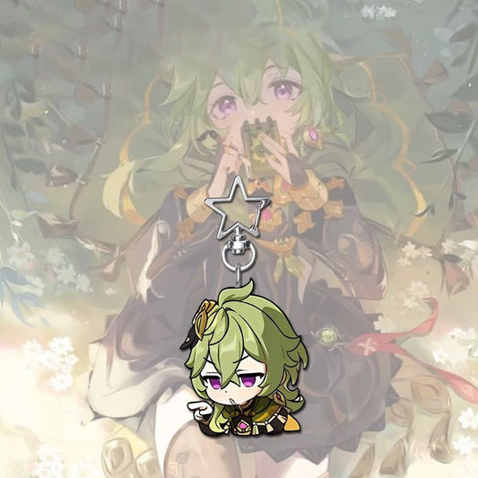 Collei Genshin Star-shaped button keychain Merch - 5cm Double-Sided Acrylic Keychain - High-Definition Printing