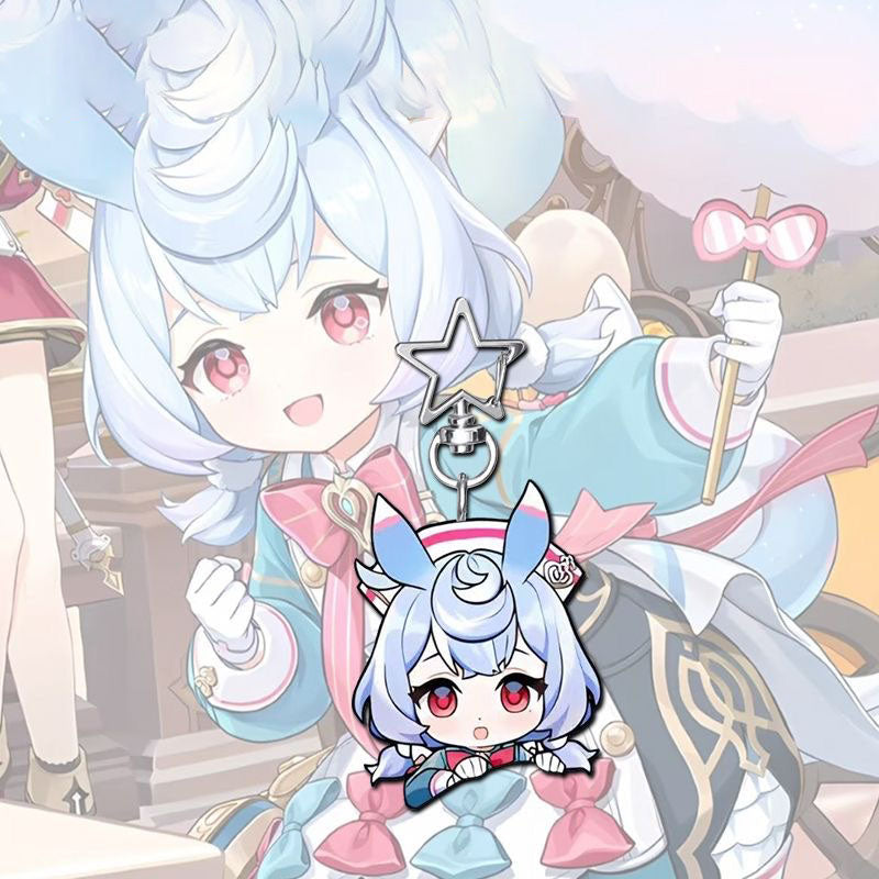 Sigewinne Genshin Star-shaped button keychain Merch - 5cm Double-Sided Acrylic Keychain - High-Definition Printing