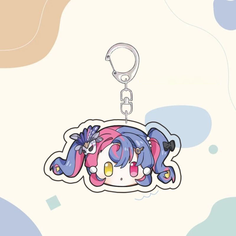 Zani Camellya Wuthering WuWa Waves Star-shaped button keychain Merch - 5cm Double-Sided Acrylic Keychain - High-Definition Printing