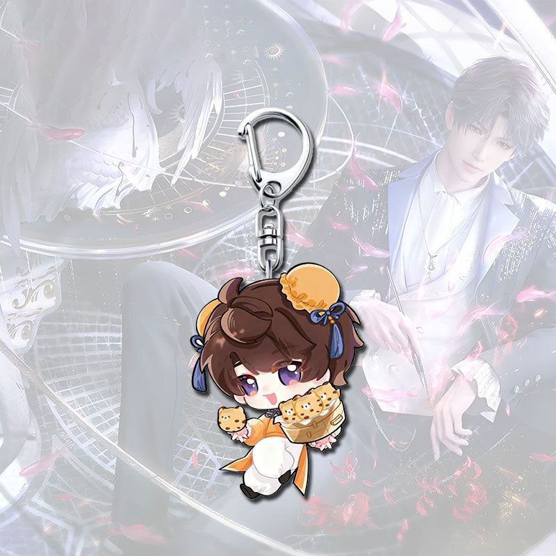 Sylus Caleb Love Deepspace Button keychain Merch - 5cm Double-Sided Acrylic Keychain - Zayne, Xavier, Rafayel, Sylus,Caleb