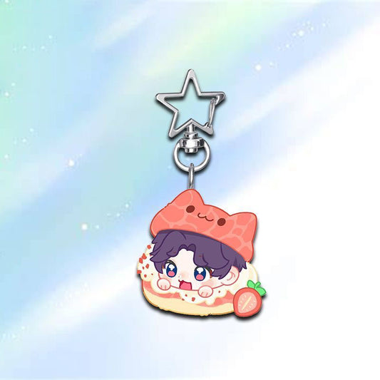 Zayne Caleb Love Deepspace Star-shaped button keychain Merch - 5cm Double-Sided Acrylic Keychain - Zayne, Xavier, Rafayel, Sylus,Caleb