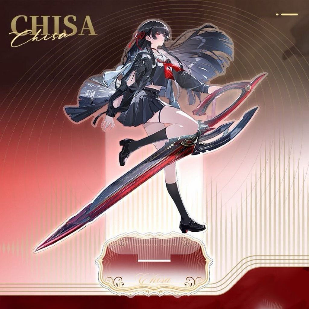 Chisa Wuthering WuWa Waves Acrylic Standee Merch - 15cm Acrylic Stand Figure for Desk Display - Desktop Decoration, Collection & Gift