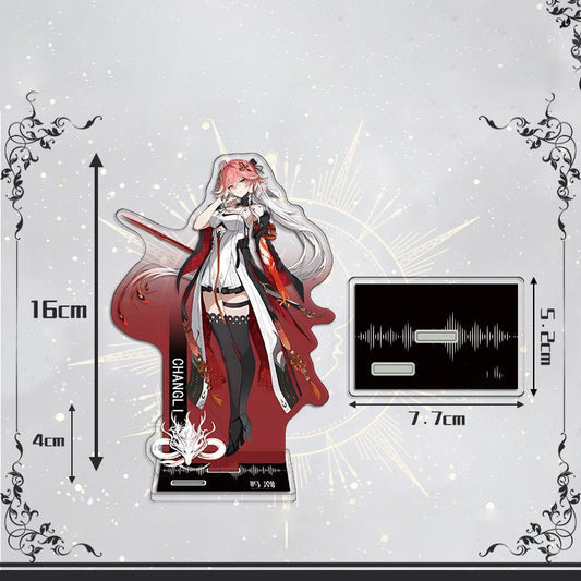 Galbrena Qiuyuan Chisa Lynae Wuthering WuWa Waves Acrylic Standee Merch - 15cm Acrylic Stand Figure for Desk Display - Desktop Decoration, Collection & Gift