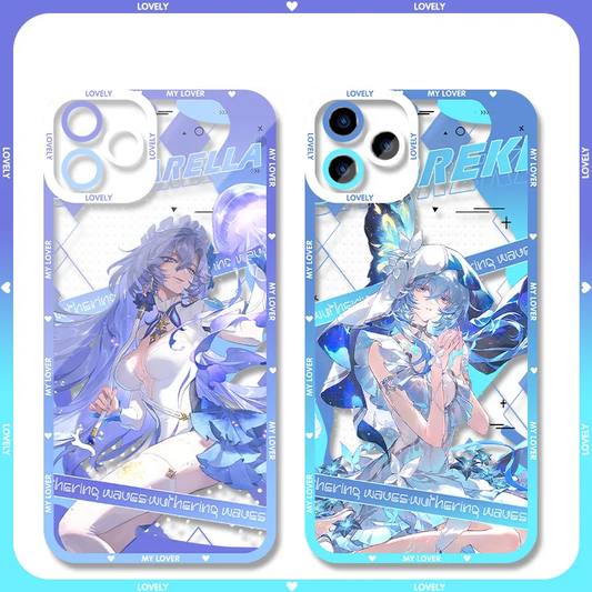 Rover Phrolova Augusta Wuthering WuWa Waves Phone Case - Transparent Silicone Full Camera Protection All Round Defense Non Slip Cover - Zllada