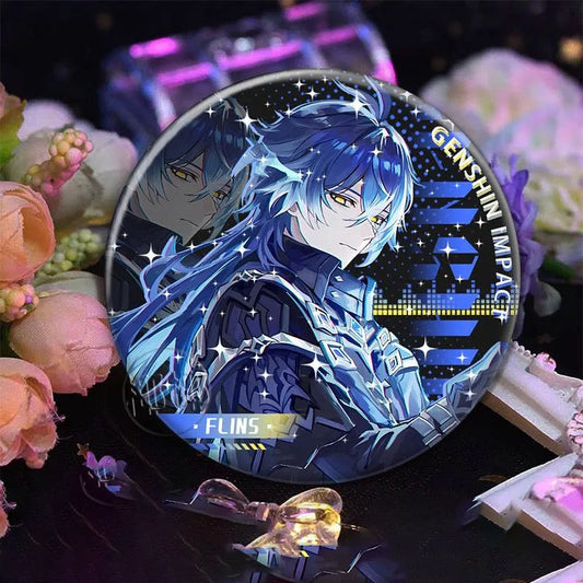 Flins Genshin Character Pin Badges - 58mm Refrigerator Magnet Anime Game Merch Gift for Fans and Students - Zllada