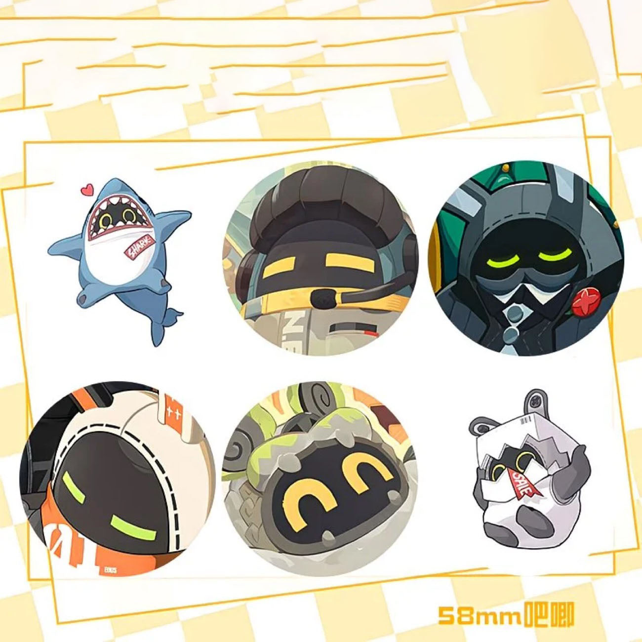 Bangboo Zone Zero Character Pin Badges - 58mm Refrigerator Magnet Anime Game Merch Gift for Fans and Students - Zllada