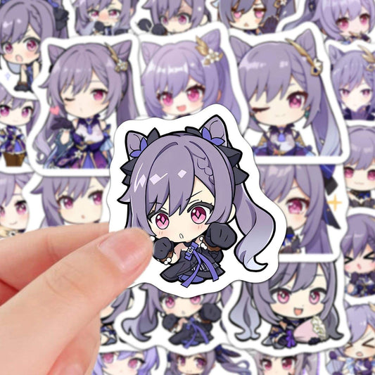 60 PCS KeQing Genshin Stickers - Anime Fan Gifts -Zllada