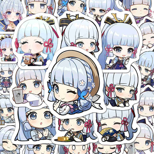 60 PCS Ayaka Genshin Stickers - Anime Fan Gifts -Zllada