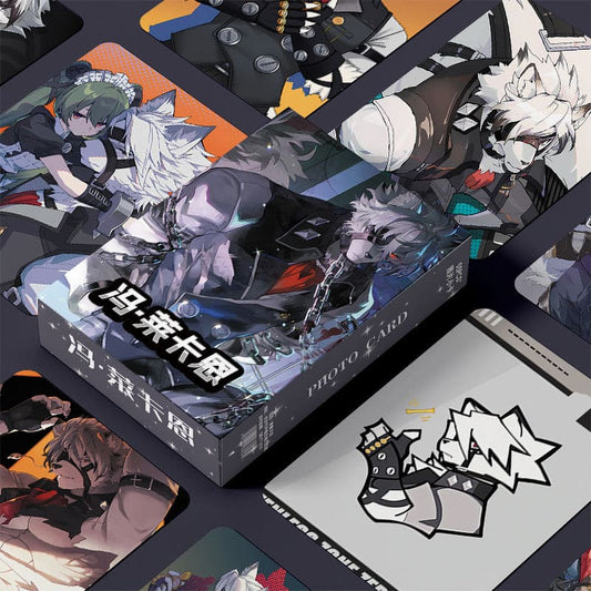 Lycaon Zenless Zone Zero Card Merch Set - 50 Pcs Holographic Trading Collector Set for Fans and Gamers - Zllada