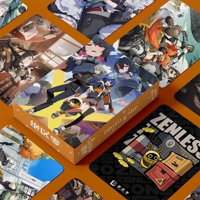 Zenless Zone Zero Card Merch Set - 50 Pcs Holographic Trading Collector Set for Fans and Gamers