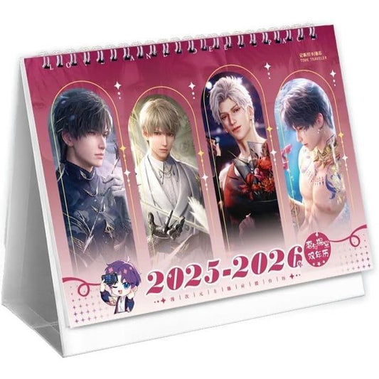Love and Deepspace Calendar 2025-2026 Two-Year Desk Organizer - Anime Character Designs Thick Glossy Paper - Stylish Desktop Gift for Fans -Zllada