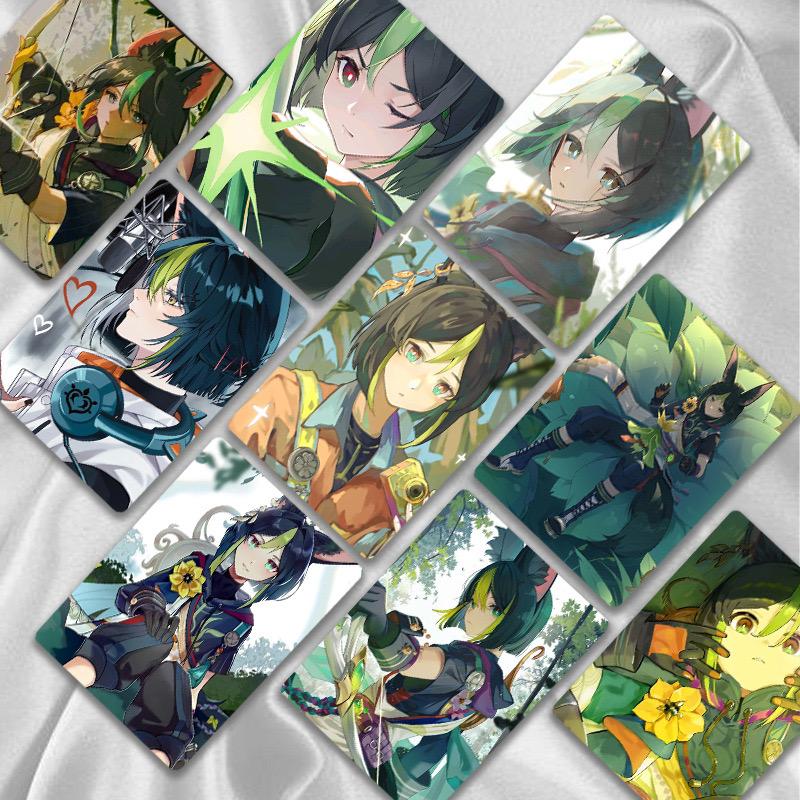 Genshin Impact Holographic Card Set - 50 Anime-Style Collectible Cards for Fans and Gamers - Game-Themed Merchandise - Zllada