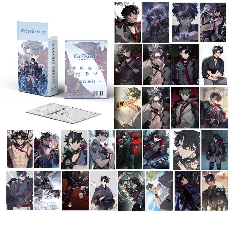 Zllada Genshin Impact Holografisches Kartenset – 50 Sammelkarten im Anime-Stil für Fans und Gamer – Merchandise zum Thema Spiele – Zllada